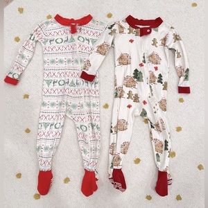 Burt’s Bees Christmas onesie set 12M